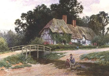 Søstre padler over en å