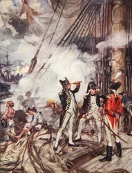 Admirals All, illustration fra Drakes Drum and Other Songs of the Sea af Henry Newbolt (1862-1938), udgivet 1905