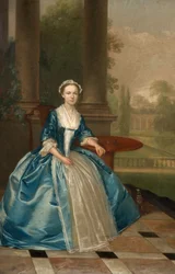 Portræt af en kvinde i lyseblå, 1785.