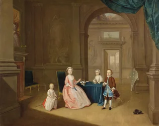 Portræt af en gruppe børn, ca. 1743 (olie på lærred)