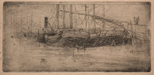 Slip langs Cuyahoga-floden, 1887.