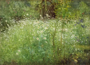Oxeye Daisies and Irises, 1920