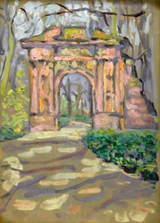 Ornamental bue i en park