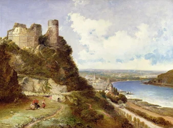 Oberwesel Slot og Schonberg Rhinen, Tyskland