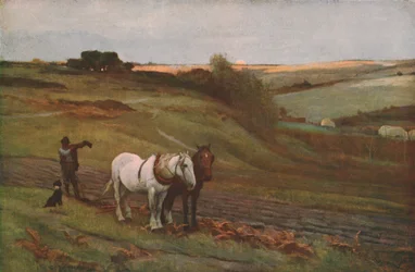 Ved dagens afslutning, slutningen af det 19.-begyndelsen af det 20. århundrede, c1930.
