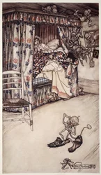 Et gardinforedrag er alle verdens prædikener værd for at lære dyderne tålmodighed og langmodighed. fra Rip Van Winkle af Washington Irving, pub. 1910