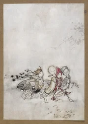 Indtast Peaseblossom, Cobweb, Moth og Sennepsfrø«. En scene fra 