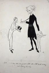 Jeg har set noget af dit tøj med et lille lilla skjortebryst... sagde Gissing Humbly, illustration fra 