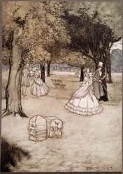 Jeg tror, at det mest rørende syn i Gardens er de to gravsten af Walter Stephen Matthews og Phoebe Phelps .., fra Peter Pan i Kensington Gardens af J M Barrie (1860 - 1937), pub.