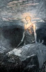 Illustration fra Siegfried and the Twilight of the Gods, 1924.