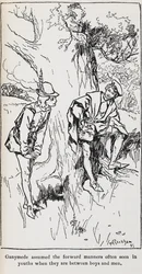 Illustration af Ganymedes fra As You Like It.