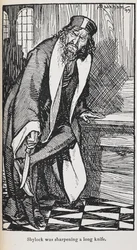 Illustration af Shylock fra The Merchant of Venice