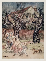 Forunderlige fortællinger om Haunted Fields og Haunted Brooks og Haunted Houses fra The Legend of Sleepy Hollow af Washington Irving (1783 - 1859), pub. 1928
