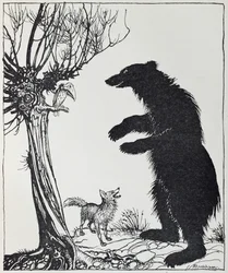 Bjørnen og ræven, illustration fra 