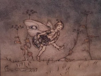 Nissebetjenten til Bottom, illustration til "En midsommernatsdrøm