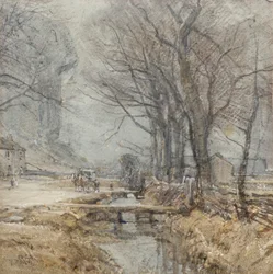 Kilnsey, Yorkshire, ca. 1927 (akvarel)