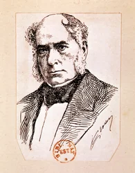 BESSEMER Sir Henry, engelsk opfinder og ingeniør (tegning)