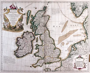 De Britiske Øer, England, Skotland og Irland.