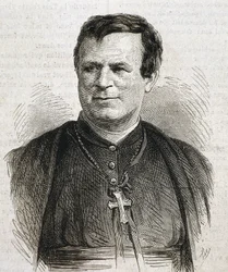 DUBUIS, Claude Marie (1817-1895). Engelskfødt prælat i den romersk-katolske kirke. Han var biskop i Galveston fra 1862 til 1892. Gravering. SPANIEN. CATALONIEN. Barcelona. Barcelonas universitetsbibliotek