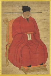 Kejser Zhengzong (Zhao Heng), 3. hersker af det (nordlige) Song-dynasti (r. 997-1022) (blæk og farve på silke; hængende skriftrulle)
