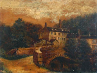 Gibson Mill (olie på kort)