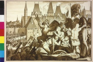 Kong Maximilian I erobrer igen Wien og sine forfædres slot