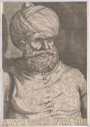 Den osmanniske hersker i Algier Chaireddin Barbarossa (tryk)