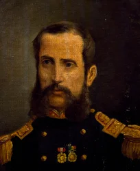 Portræt af Andres Caceres (1836-1923), helt i Stillehavskrigen, Peru