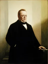 Portræt af Camillo Benso, greve af Cavour (olie på lærred)