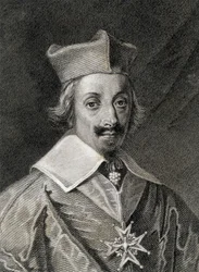 Portræt af kardinal Richelieu .