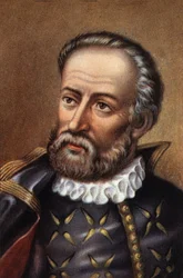 Portræt af den portugisiske navigatør Fernand de Magellan (chromo)