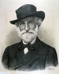 Portræt af Giuseppe Fortunino Francesco Verdi (radering)