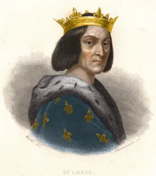 Portræt af Louis IX eller Saint Louis (1214 - 1270), konge af Frankrig