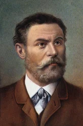 Portræt af Otto Lilienthal, tysk ingeniør (chromo)
