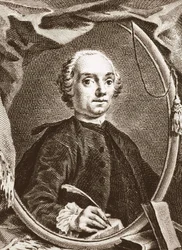 Portræt af Pietro Chiari, italiensk dramatiker, romanforfatter og librettist.