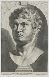 Den romerske kejser Nero (print)