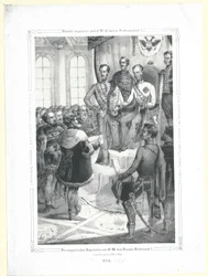De ungarske deputerede foran Sir M. kejser Ferdinand I i ugen i marts 1848