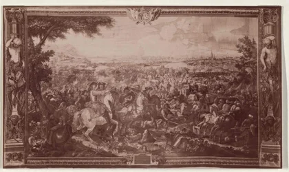 Relieffet af Wien i Gobelin-tapetet fra 1683 i "Ritterstube" i det wienske Hofburg-palads