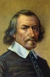 Portræt af den engelske læge Sir William Harvey.1578-1657