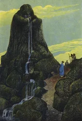 Niobe forvandlet til den grådende klippe (farve litho)