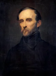 Portræt af Eugene Cavaignac (1802-1857) Generalguvernør i Algeriet Maleri af Ary Scheffer (1795-1858) 1800-tallet. Svag. 0,76x0,56 m.