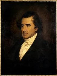 Portræt af fysikeren Francois Arago (1786 - 1853) (astronom og politiker) minister for marine og krig i 1848 (h s/t 0,84 X 0,65) maleri af Ary Scheffer (1795-1858) fra 1842.