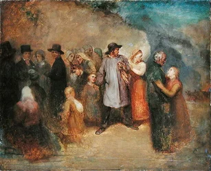 Scene af en udvandring, ca.1858