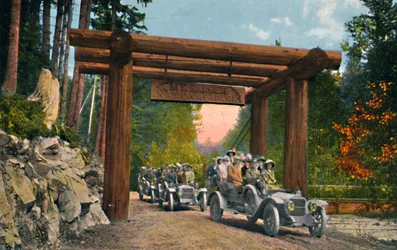 Indgangen til Mount Rainier Nationalpark, ca. 1916