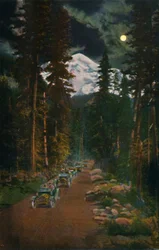 På vejen fra Mount Rainier Nationalpark, Washington, ca. 1916