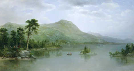 Black Mountain fra Harbor Islands, Lake George, New York, 1875