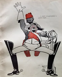 Politibetjent i fuld uniform, fra Pinocchios eventyr af Carlo Collodi, Italien