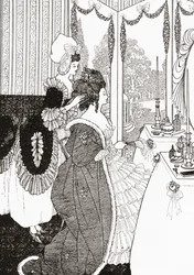 Toilettet efter Aubrey Beardsley. Fra Illustreret moralhistorie fra middelalderen til nutiden af ​​Eduard Fuchs, udgivet 1909.