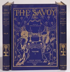 Coverdesign til The Savoy, bind I-III, redigeret af Arthur Symons, udgivet af Leonard Smithers 1896