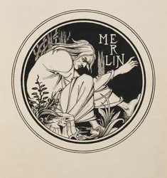 Merlin fra en bog med halvtreds tegninger